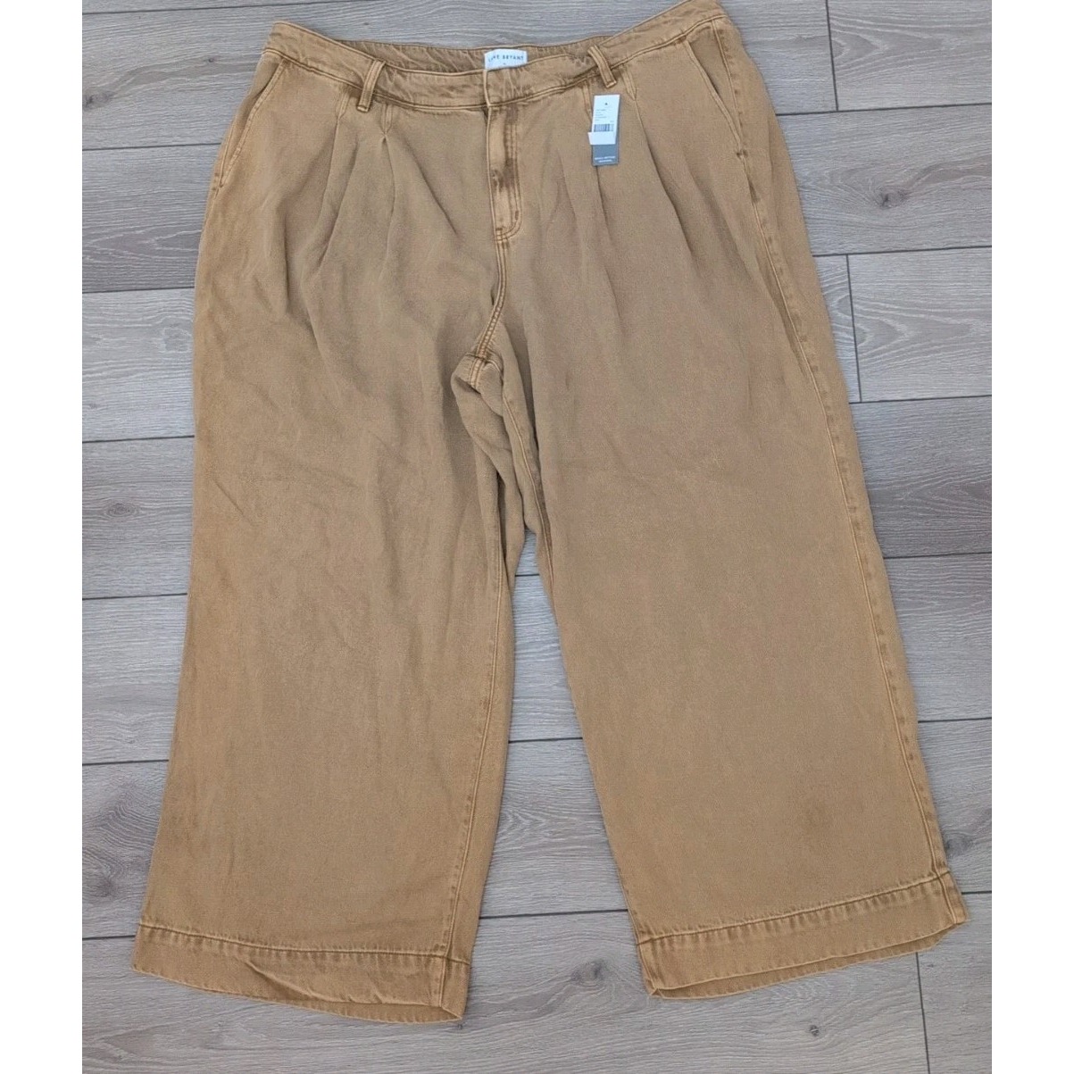 Lane Bryant Wide Leg Trouser Fluid Jeans Brown Denim Mid Rise Size 24 Nwt
